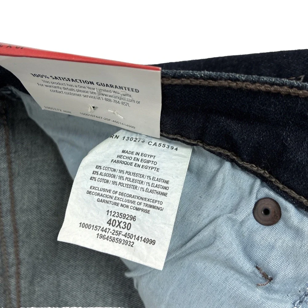 New Mens Wrangler Five Star Premium Straight Jeans Size 40x30 NWT